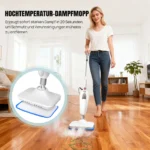 1500W Elektrischer Dampfmop mit 400ml Wassertank, 2 waschbare Pads - Integriertes Design, 4,8m Kabel, schnelles Aufheizen, hohe Dampfmenge, Reinigung mehrerer Böden und Teppiche, Dampfmenge ＞28g/min 6