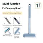 Multifunktionale 2-in-1-Reinigungsbürste für Tierhaare – waschbar und wiederverwendbar, verlängerter und langlebiger Griff, geeignet für Teppiche/Sofa/Katze 3