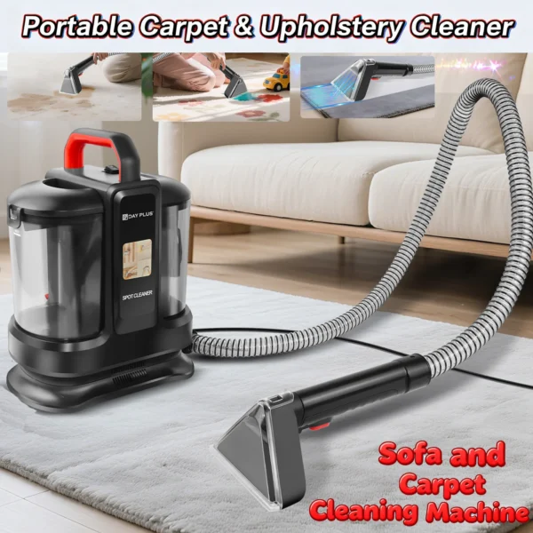 Fleckenreiniger, 450W Tragbarer Teppich- & Polsterreiniger, Sofa- und Teppichreinigungsmaschine, Handgehaltener Bodenfleckenentferner