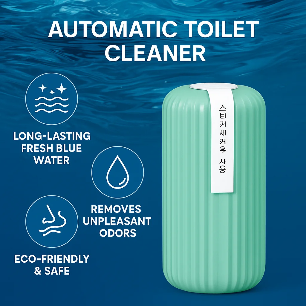 Automatische Toilettenreinigerflasche | Tiefenreinigung, Geruchsentfernung, langlebiges frisches blaues Wasser, umweltfreundliches Badezimmer Automatische Toilettenreinigerflasche | Tiefenreinigung, Geruchsentfernung, langlebiges frisches blaues Wasser, umweltfreundliches Badezimmer