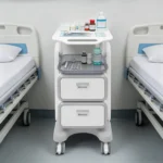 Beauty-Trolley mit Aufbewahrungsfächern, 2 Schubladen, 4 Rollen, Rollender Organizer, Make-up-Künstler-Desktop-Caddy mit Leichtgängigen Rollen 6