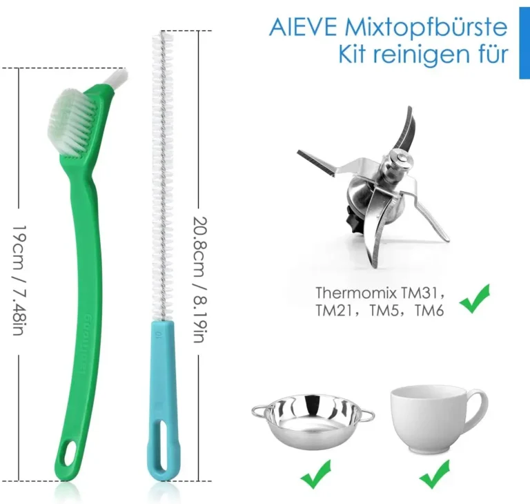 Klinge Messer Reiniger Schüssel Topf Waschen Werkzeug Reinigung Scheuerbürste Ideal für Thermomix TM5 TM6 TM31 TM7 Mixer Monsieur Cuisine 2