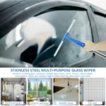 57" ausziehbares Fensterreinigungsset mit Silikonabzieher und Mikrofaserbürste – perfekt für Duschglas, Spiegel, Türen und Autos 6