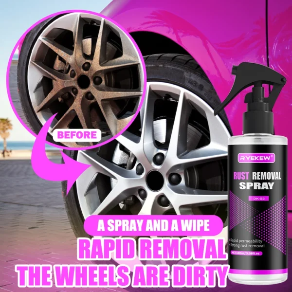 Auto Räder Felgen Reiniger Mehrzweck Rost Entferner Bremsfarbe Schützen Metall Staub Eisen Pulver Entferner Auto Pflege Chrom Spray