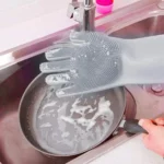Tierpflege-Reinigungshandschuhe für Hunde und Katzen, Bade- und Shampoo-Handschuh, Magischer Spülschwamm, Silikon-Haarentfernungshandschuh 4