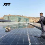 XYT Solarpanel-Reinigung, rotierendes Bürsten-Set, Ausrüstung, Maschinenreiniger, Roboter mit wassergesteuertem Teleskopstange 5