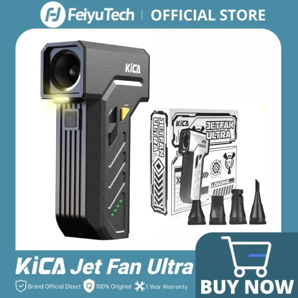 Kica Jet Fan Ultra Elektrischer Luftreiniger 110000RPM 45m/s Kabellos 4000mAh LED Stufenlose Geschwindigkeitsregelung für Tastatur, Linsenreinigung