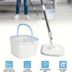 360 °   Wischmopp-Eimer-Sets mit Auswring-System, Mikrofaser-Ersatzbezüge, Haushalts-Bodenreinigung, 110-130cm Ausziehbarer Verstellbarer Griff 5