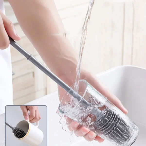 Flasche Pinsel Isolierung Tasse Waschen Keine Stirn Langstieligen Silikon Reinigung Pinsel Haushalt Multifunktionale Reinigung Tools2030