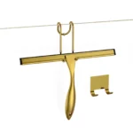 10'' 14 zoll Dusche Rakel Edelstahl Bad Reiniger Rakel Goldene Farbe Mit Haken Tür Glas Spiegel Auto Reinigung Werkzeug