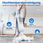 Vastorm Dampfmopp Leistungsstarker 6-in-1 Handgehaltener Schrubb-Dampfreiniger Abnehmbarer Bodendampfreiniger Hochtemperatur-Dampfreiniger für Hartholzböden Marmorböden Küche Teppich-F2 2