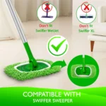 2er-Pack wiederverwendbare Trockenkehrtücher, Mikrofaser-Nassmopp-Pads, kompatibel mit Swiffer Sweeper Mop Replacement 3