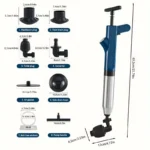 Pipeline-Reinigungswerkzeug-Set, Hochdruck-Kolben, Kanalisation, Bagger für Badezimmer, Toilette, Küche, Waschbecken, Entwässerungsrohre, Entriegelungsgerät 5
