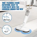 Kabelloser Elektrischer Wischmopp, Doppeldreh-Bodenreinigungsmopp mit Wassersprüher, Leichter Bodenreiniger mit 200ML Wassertank 6