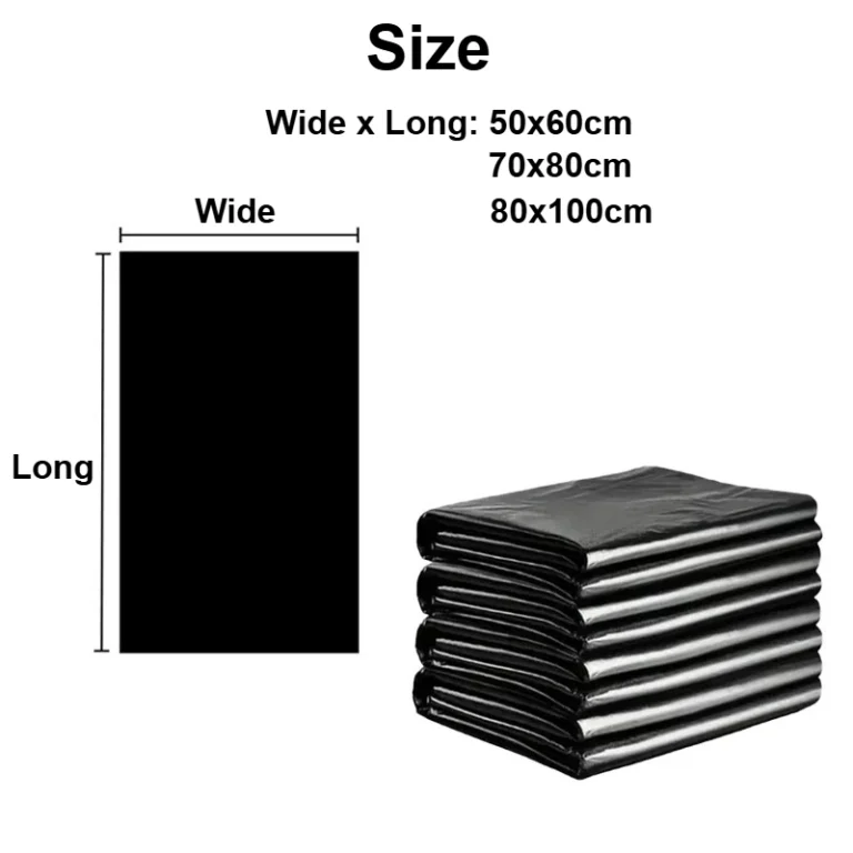 20/50/100PCS Verdickte Schwarz Große Kapazität Müll Taschen Küche Hotel Reinigung Übergroßen Einweg Müll Tasche 2