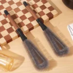 2-in-1-Tassenbürste, multifunktionale Reinigungsbürste für Sojamilchmaschinen, zum Waschen von Töpfen und Geschirr, Reinigungsbürste mit langem Griff 3
