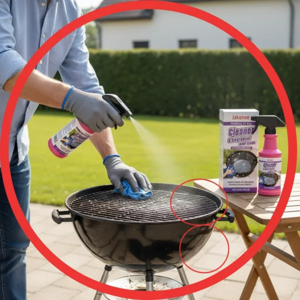 Hochleistungs-Grill-Entfetter-Spray, schnell wirkender Entferner von Küchenölflecken, 120 ml, leistungsstarker Schaumreiniger für Ofen, Dunstabzugshaube, Herd, Grill I1K3