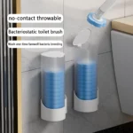 Einweg-Toilettenbürsten-Set, Keine Reinigung Erforderlich, Inklusive Toilettenreiniger, Langstieliges Badezimmer-Reinigungswerkzeug, Einweg-Toilettenbürsten-Ersatzkopf, Steriler Reinigungsbürstenkopf 2