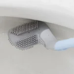 Gebogene Toilettenbürste, keine Toilettenbürste zum Reinigen toter Winkel, Toilettenreinigungsbürste aus Silikon für das Badezimmer im Haushalt 5