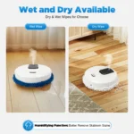Automatischer Staubsaugerroboter mit Wischfunktion, Nass- und Trockenreinigung für Schlafzimmer und Wohnzimmer 3