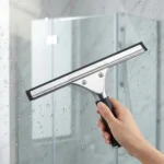 Fensterabzieher Glasreiniger Abnehmbarer Duschabzieher für Duschtür, Badezimmer, Fenster und Autoglas - Edelstahl