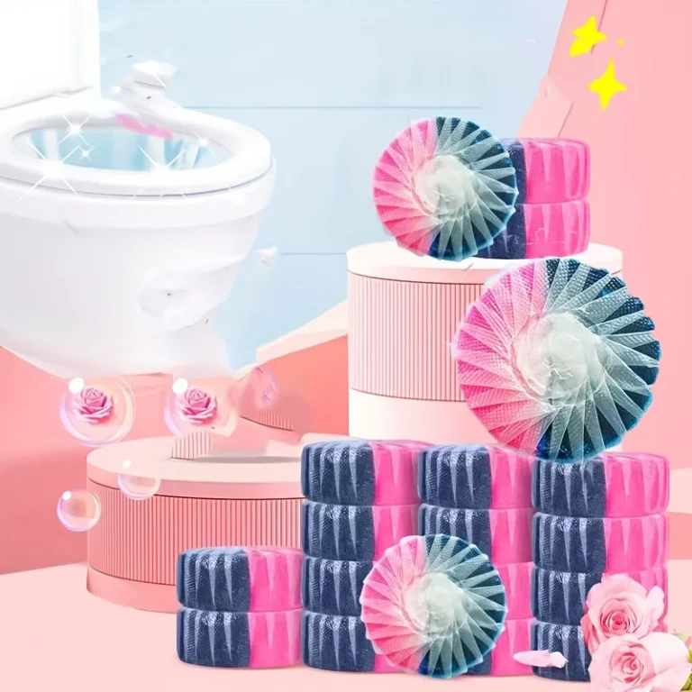 Neuer Toilettenschüsselreiniger, Toilettenspülbehälter, blaues Blasenset, Vergilbung und desodorierend, langlebiger, frischer Kirschblütenduft