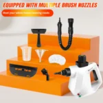 Handdampfreiniger, 1000 W, Reinigungszubehör-Set, 450 ml, geeignet für die Reinigung von Autos, Sofas, Böden und Badezimmern 6