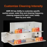 ABIR X9 Roboterstaubsauger, Lasernavigation, 6500Pa Saugkraft, Mehrstöckige Karten, Doppelte UV-Lampe, Intelligente Zonensteuerung, Auto Carpet Boost Technologie, High-End-Version 5