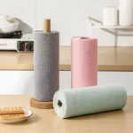 Wiederverwendbare Reinigungstücher für den Haushalt, Küchentuch, Mikrofaser-Handtuchrollen, Geschirrlappen, Waschpapier, Handtuchersatz, 1 Rolle mit 20 Blatt 4