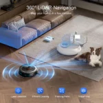 Teendow D10S Roboter-Staubsauger 5000Pa Maximale Saugkraft Bodenreiniger Automatische Reinigung Selbstaufladend LDS-Kartierung 2