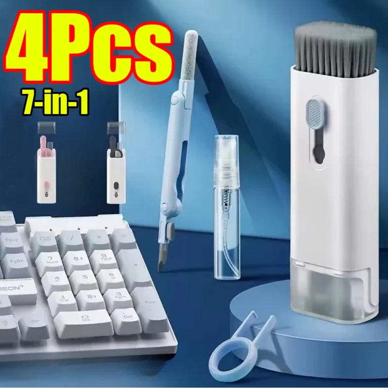 1–4 Stück 7-in-1-Reinigungsbürsten-Set für Computer-Tastaturen, Kopfhörer-Reinigungsbürste mit Tastenkappen-Abzieher, multifunktionale Tastaturbürste