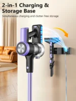 500W/55KPA Kabelloser Standstaubsauger, 60 Minuten Akkulaufzeit, Handstaubsauger mit Smart-LED-Display für Teppich/Tierhaare 5