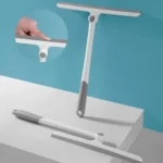 360 Grad Drehbarer Duschabzieher Glaswischer Abzieher Reiniger mit Silikonhalter Badezimmerspiegel-Schaber Reinigungswerkzeug