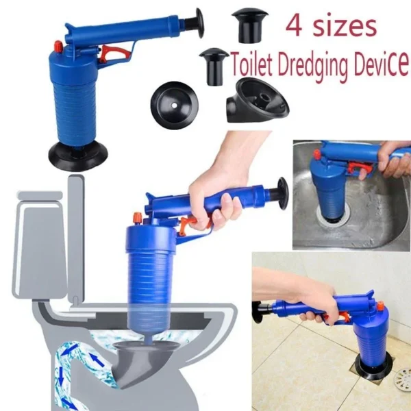 Luftpumpen-Druckreiniger Rohrreiniger Abflussreiniger für Abwasser, Spülen, Waschbecken und Rohrleitungen Verstopfungsentferner Küchen- und Toilettenreinigungswerkzeuge