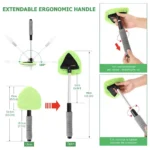 Auto Windschutzscheibe Reinigung Pinsel Set Mikrofaser Teleskop Fenster Glas Reiniger Auto Fenster Reiniger Fenster Schaben Nebel Eliminator 2
