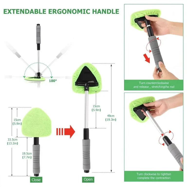 Auto Windschutzscheibe Reinigung Pinsel Set Mikrofaser Teleskop Fenster Glas Reiniger Auto Fenster Reiniger Fenster Schaben Nebel Eliminator 2