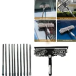 100CM-420CM Ausziehbare Spleißstange Bodenschaber Haushalt Fensterreinigung Wischer Glasschaber Fensterwischer 2