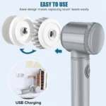 Wiederaufladbare kabellose elektrische Reinigungsbürste, multifunktional für Küche, Bad, Eckenreinigung, Geschirr und Schuhe. 4