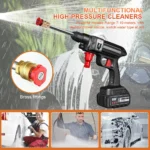 1500 W 30000 mAh Cordless Hochdruck Waschen Spray Wasser Pistole Auto Waschen Druck Wasser Garten waschmaschine Mit Batterie 3