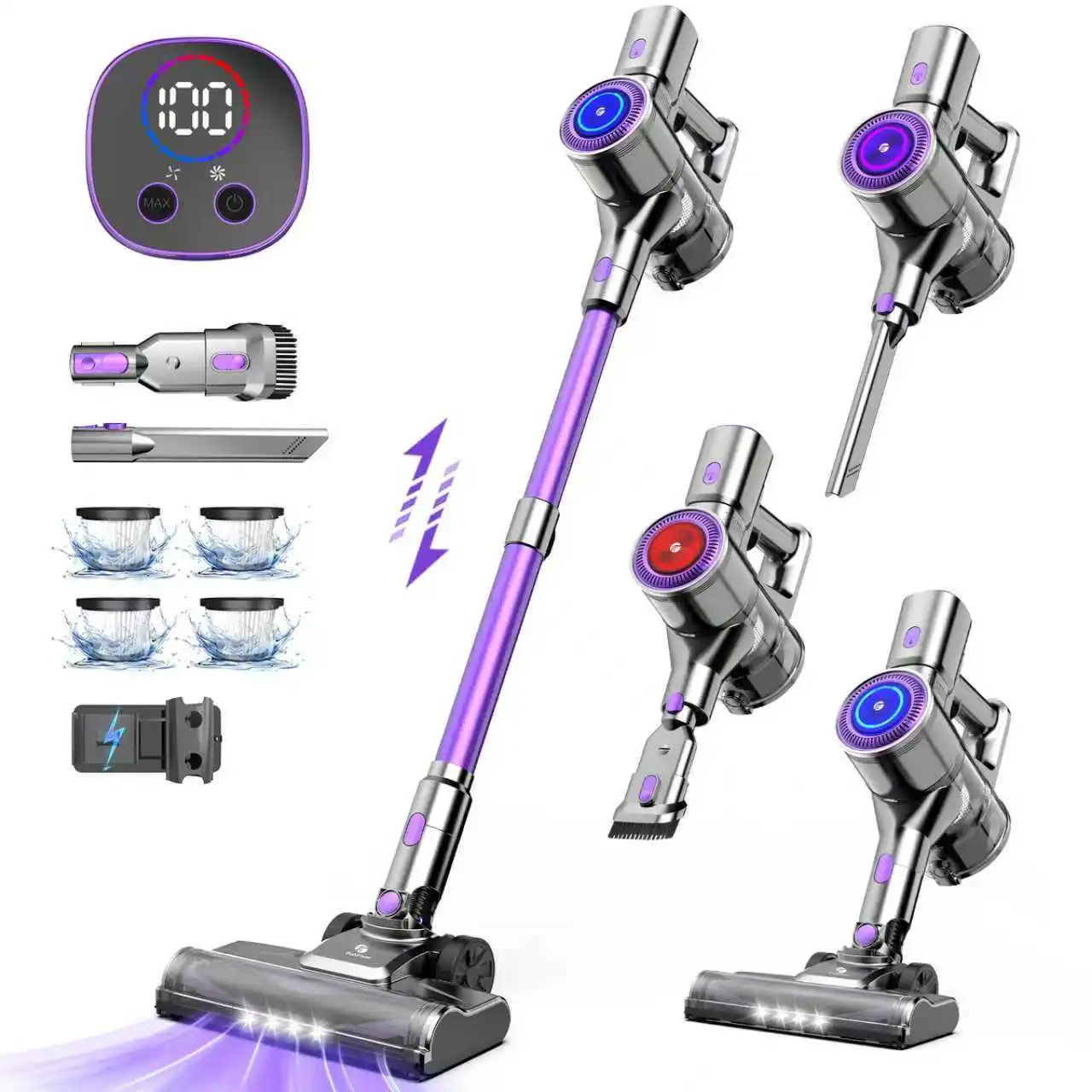 Fixtfixer X7 Akku-Staubsauger, 60KPa/400W, 6-in-1-Handstaubsauger und Standstaubsauger mit Doppelfunktion Leichtes Design, mit b Fixtfixer X7 Akku-Staubsauger, 60KPa/400W, 6-in-1-Handstaubsauger und Standstaubsauger mit Doppelfunktion Leichtes Design, mit b
