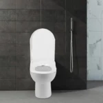 Nicht elektrischer Bidet-Toilettensitz, 3-Loch-Bidet-Sitz, passend für längliche Toiletten, weißes Bidet mit Doppeldüsensystem und einfacher Installation 5