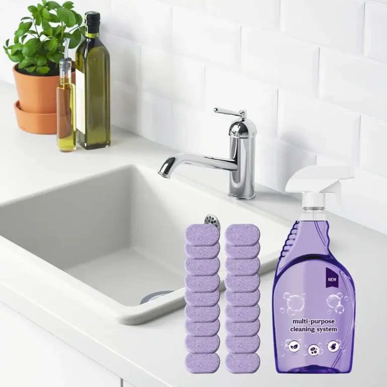 1 Set Plastik Cleanlix Reiniger Tiefenreinigung All-in-One Fleckenentferner Mehrzweckreiniger für Alle Oberflächen mit Reinigungstabletten 2