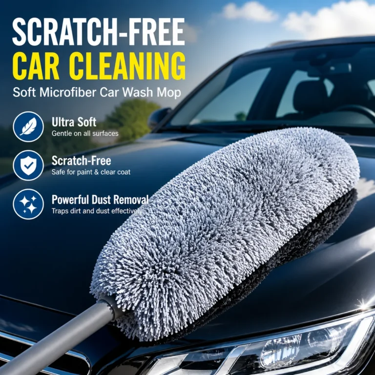 Professioneller Auto-Staubwedel Mikrofaser-Reinigungsbürste Teleskopischer Langer Griff Auto-Waschmop Kratzfreier Auto-Detailing Staubentferner