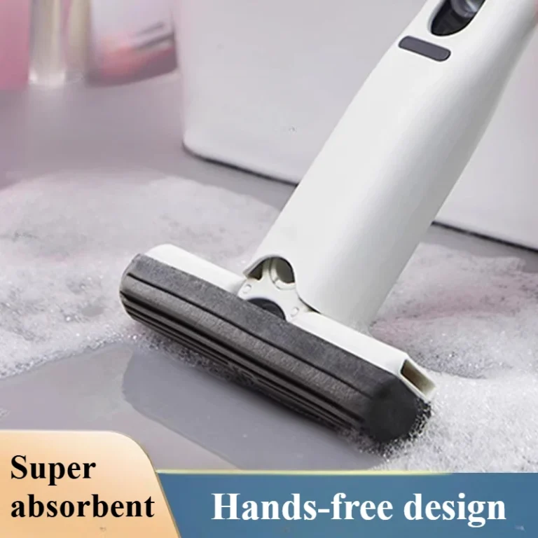Mini-Handmopp, zusammenklappbar, leistungsstarke Squeeze-Reinigungsmopps für Zuhause mit Schwamm, selbstquetschende Bodenwaschmopps, Schreibtisch, Fenster, Auto