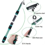 Angelruten-Set, komplette Kits mit Teleskop-Angelrute und Spinnrolle, Köder, Haken, Reise-Ruten-Set 4