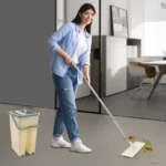 BYMAOCAR Flachmop und Eimer Set 360 °   Rotierender Bodenwischer mit 10 Mikrofaser-Pads für Nass- und Trockenreinigung 3