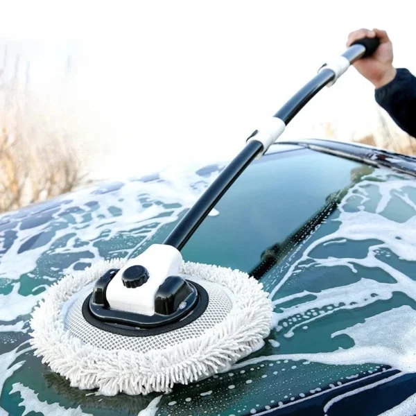 Autowaschbürste mit Teleskopstiel Weicher Chenille-Mopp Fensterreinigungsbürste Auto-Zubehör