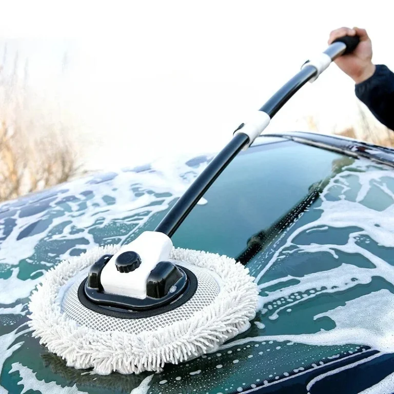 Autowaschbürste mit Teleskopstiel Weicher Chenille-Mopp Fensterreinigungsbürste Auto-Zubehör