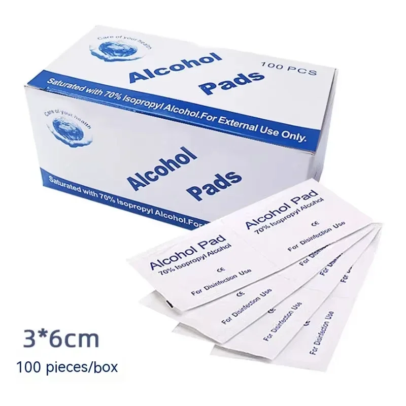100PCS Einweg Nass Wischen Pads Für Antiseptische Saubere Haut Schmuck Handy Für Desinfektion Verwenden Tattoo Saubere Werkzeuge 2