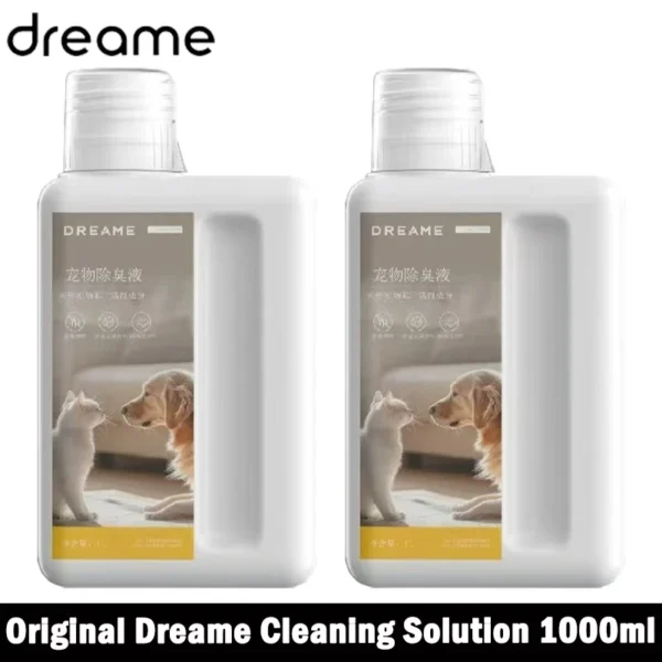 Original Dreame L40 Ultra /X50 Ultra /L10s Ultra /L50 Ultra Haustier-Desodorierungs- und Sterilisationsreinigungsflüssigkeit Teile und 1L